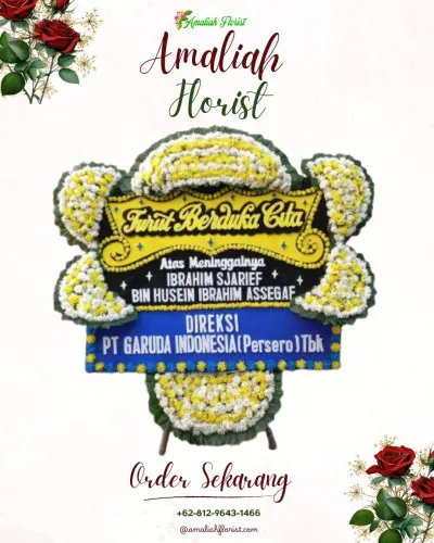 Papan Bunga Duka di Rumah Duka Soegihonjo
