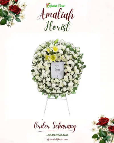 Krans Bunga Duka Cita di Rumah Duka Soegihonjo